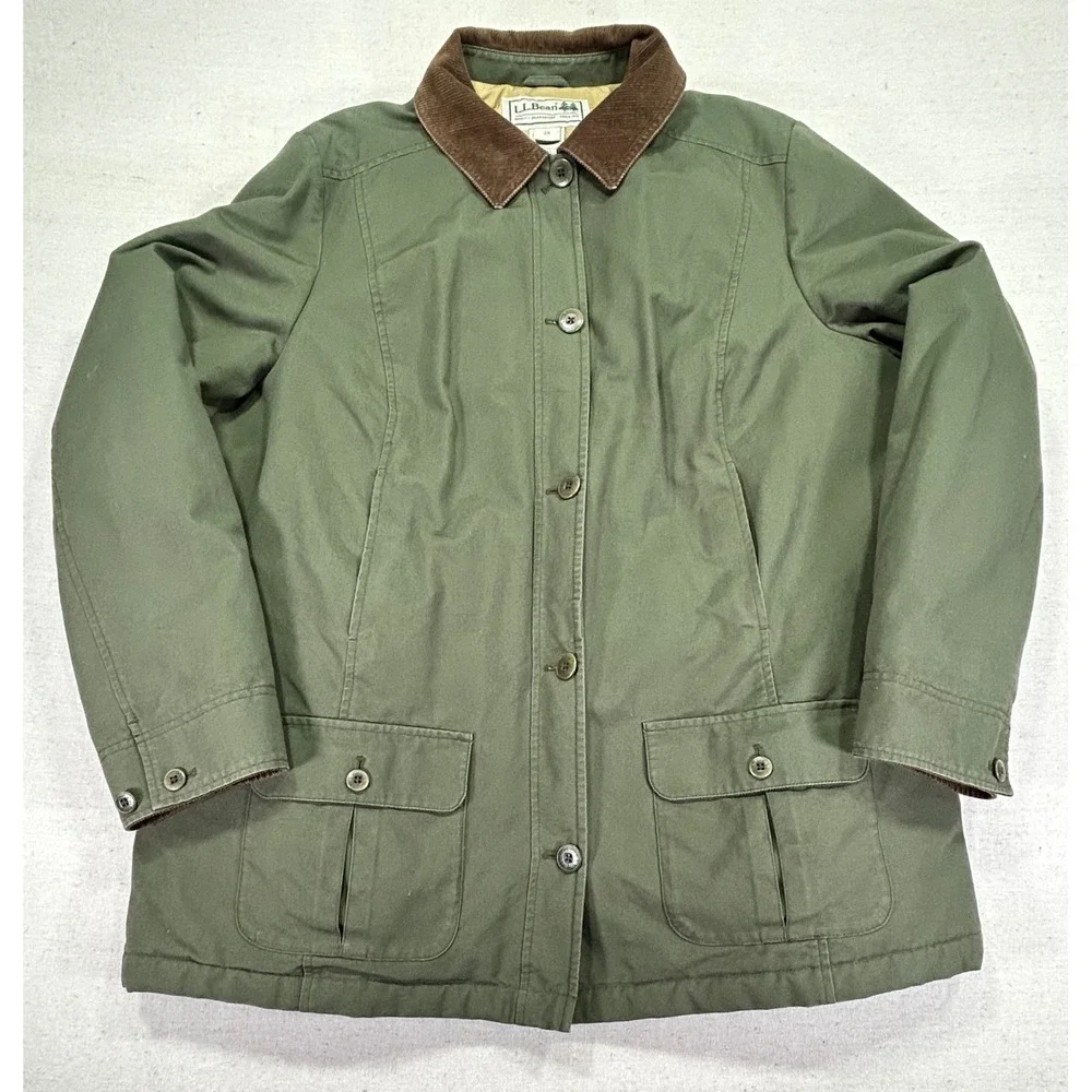 Vintage L.L. Bean Womens‎ 2X Canvas Chore Jacket Quilt Lined Barn Coat